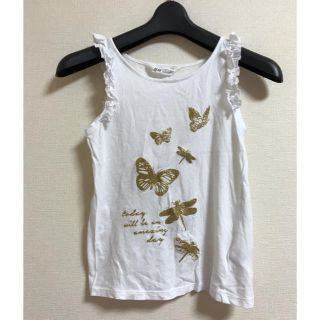 エイチアンドエム(H&M)のH＆M  フリルトップス 蝶々  キッズ 女の子(Tシャツ/カットソー)