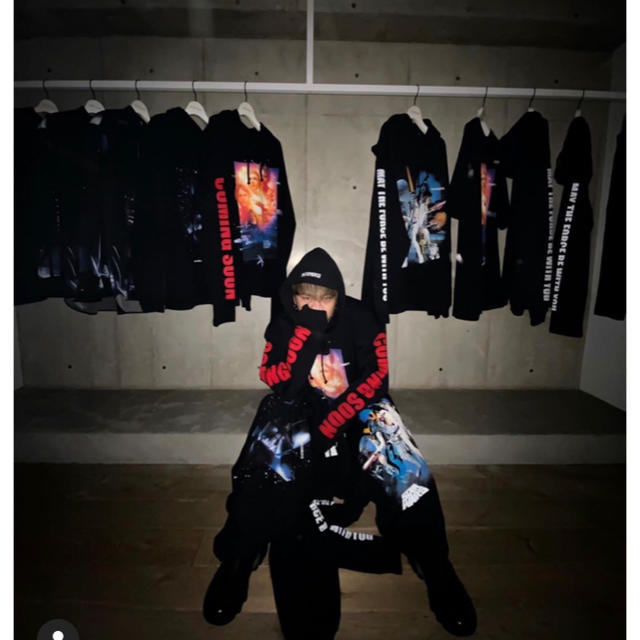 BALENCIAGA バレンシアガ 19AW Paris Flag Hoodie パリフラッグフーディ プルオーバーパーカー ブラック 570811 TGV68