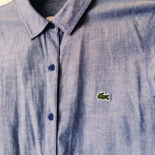 LACOSTE(ラコステ)のLACOSTEラコステ ダンガリーシャツ レディースのワンピース(ミニワンピース)の商品写真