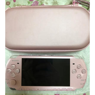 プレイステーションポータブル(PlayStation Portable)のPSP3000  ピンク(ケース付き)(携帯用ゲーム機本体)