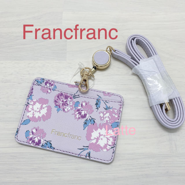 Francfranc(フランフラン)のフランフラン アドラブル IDホルダー 花柄 グレー レディースのファッション小物(パスケース/IDカードホルダー)の商品写真