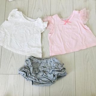 ニシマツヤ(西松屋)のトップス　フリルパンツ　夏服セット　70(その他)