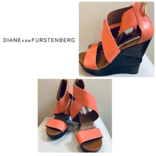 ダイアンフォンファステンバーグ(DIANE von FURSTENBERG)のダイアンフォンファスティンバーグ　ピンクレザー　サンダル(サンダル)