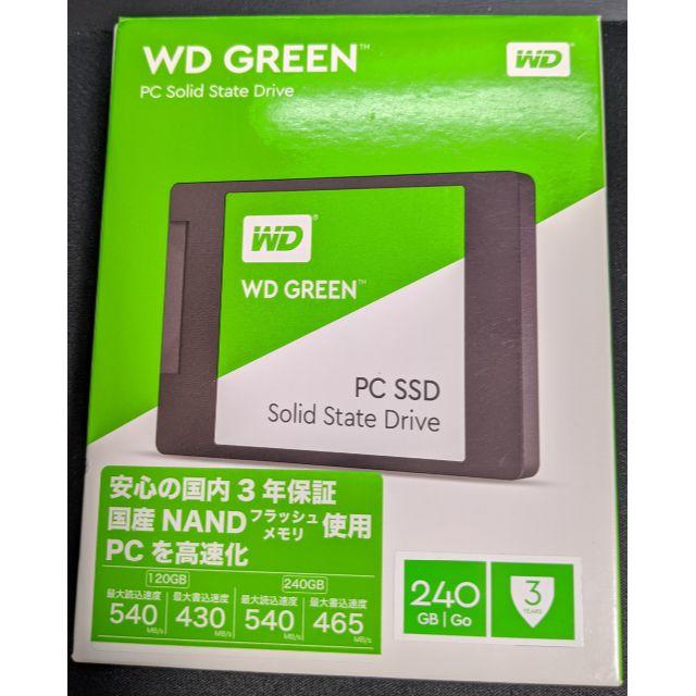 WD 内蔵SSD 2.5インチ / 240GB / WD Green / SAT 1