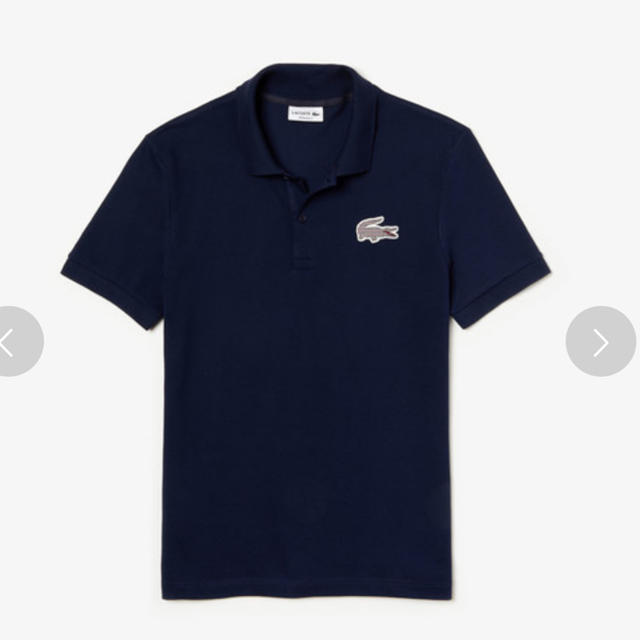 LACOSTE(ラコステ)のハウンドトゥース柄ロゴワッペン付き鹿の子地ポロ  メンズのトップス(ポロシャツ)の商品写真