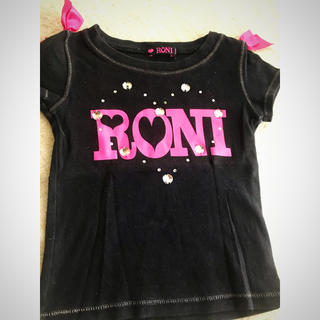 ロニィ(RONI)のRONI Tシャツ SS 100 ビジュー リボン(Tシャツ/カットソー)
