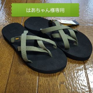 テバ(Teva)のTeva OLOWAHU オリーブ 新品未使用 23cm(サンダル)