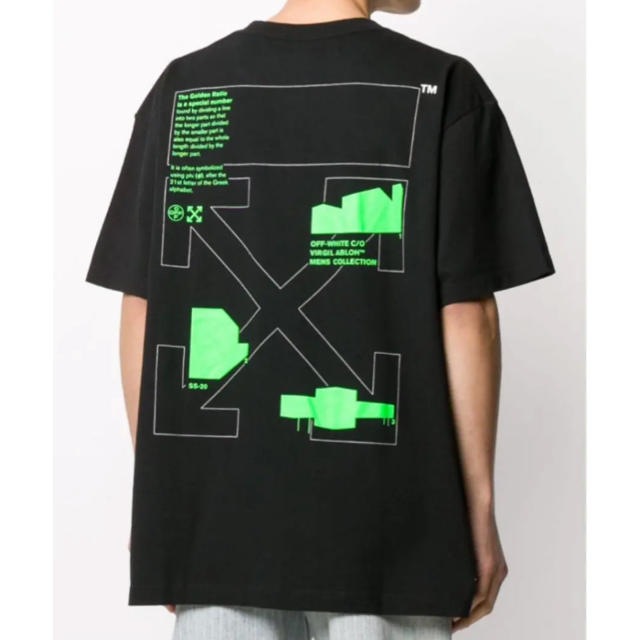 新品20SS OFF-WHITE アーチシェイプ オーバーサイズ Tシャツ S