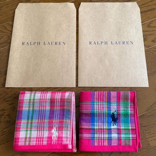 ラルフローレン(Ralph Lauren)の【新品　未使用】ラルフローレン タオルハンカチ 2枚(ハンカチ)