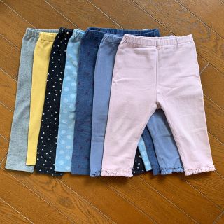 ユニクロ(UNIQLO)のUNIQLOユニクロ★ベビーレギンス７本セット★80(パンツ)