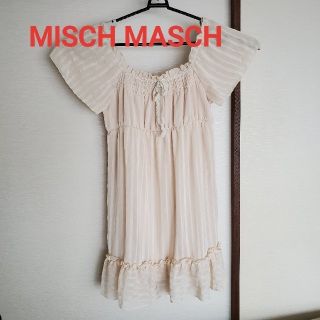 ミッシュマッシュ(MISCH MASCH)のミッシュマッシュ リボンチュニック ワンピース アイボリー(ミニワンピース)