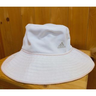 アディダス(adidas)のused   adidas帽子56.0cm白×ピンク(ハット)