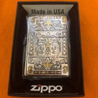 ジッポー(ZIPPO)の電鋳板　リリーアラベスクzippo (タバコグッズ)