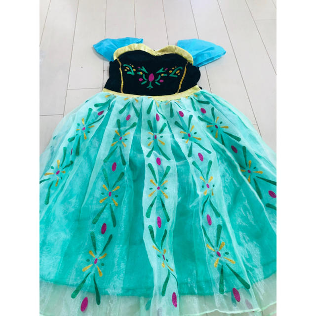 Disney(ディズニー)の美品✨アナ雪ドレス　キッズ用　100〜120 キッズ/ベビー/マタニティのキッズ服女の子用(90cm~)(ワンピース)の商品写真