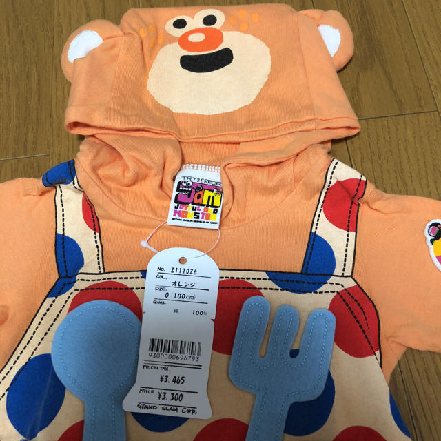 JAM(ジャム)のJAM なりきりクマテンチョー Tシャツ オレンジ 100 キッズ/ベビー/マタニティのキッズ服女の子用(90cm~)(Tシャツ/カットソー)の商品写真