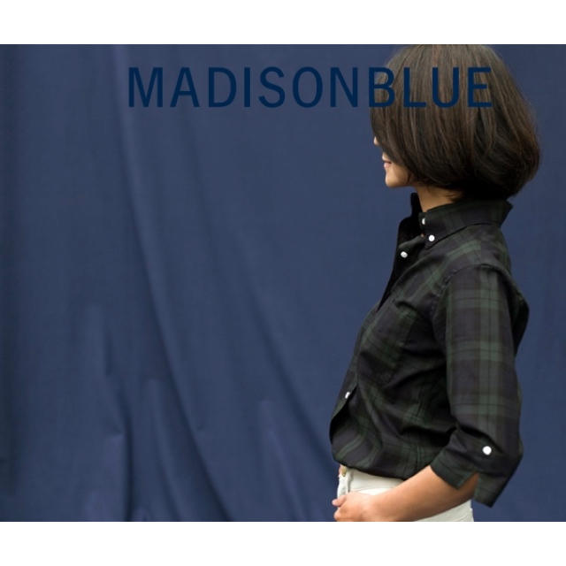 MADISONBLUE(マディソンブルー)の【MADISON BLUE】タータンチェックパターンショートスリーブシャツ/01 レディースのトップス(シャツ/ブラウス(半袖/袖なし))の商品写真