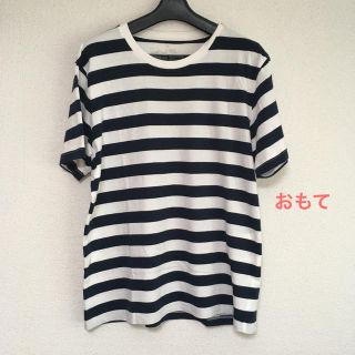 ムジルシリョウヒン(MUJI (無印良品))のメンズ　ボーダーTシャツ(Tシャツ/カットソー(半袖/袖なし))