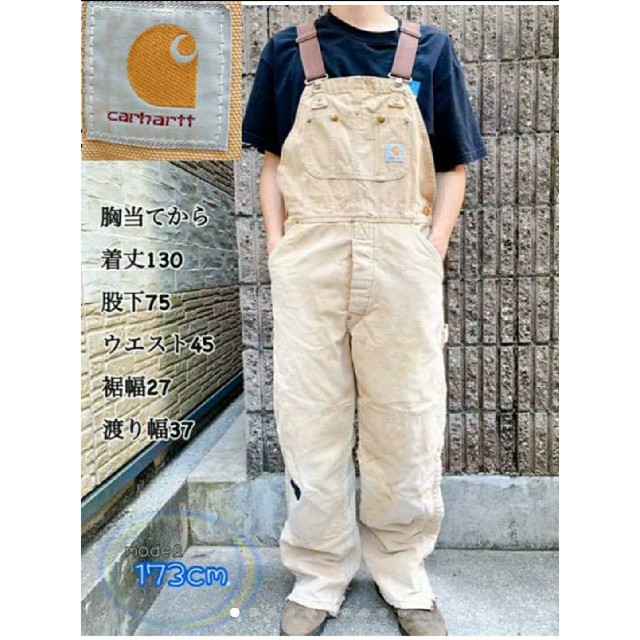 80s カーハート　carhartt  オーバーオール　ダック生地　ダブルニー