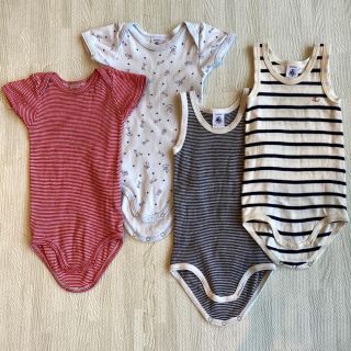 プチバトー(PETIT BATEAU)のBNMA様専用☆PETIT BATEAU 12m/74cm まとめ売り(ロンパース)