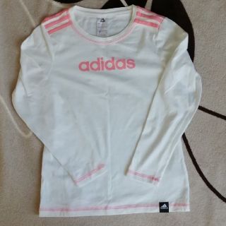 アディダス(adidas)のぱなたん様専用　アディダス　adidas 　長袖　白ピンク　サイズ150(Tシャツ/カットソー)