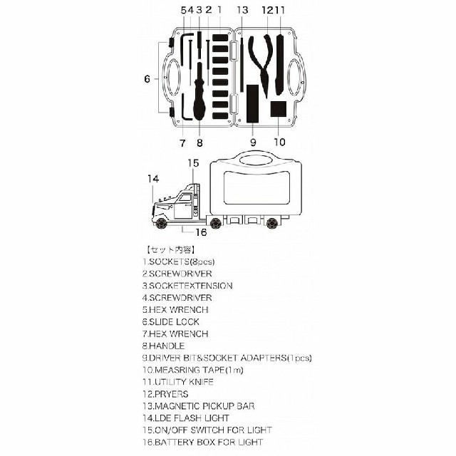 DULTON TOOL KIT CAR SERVICE ダルトン　工具　DIY インテリア/住まい/日用品のインテリア/住まい/日用品 その他(その他)の商品写真