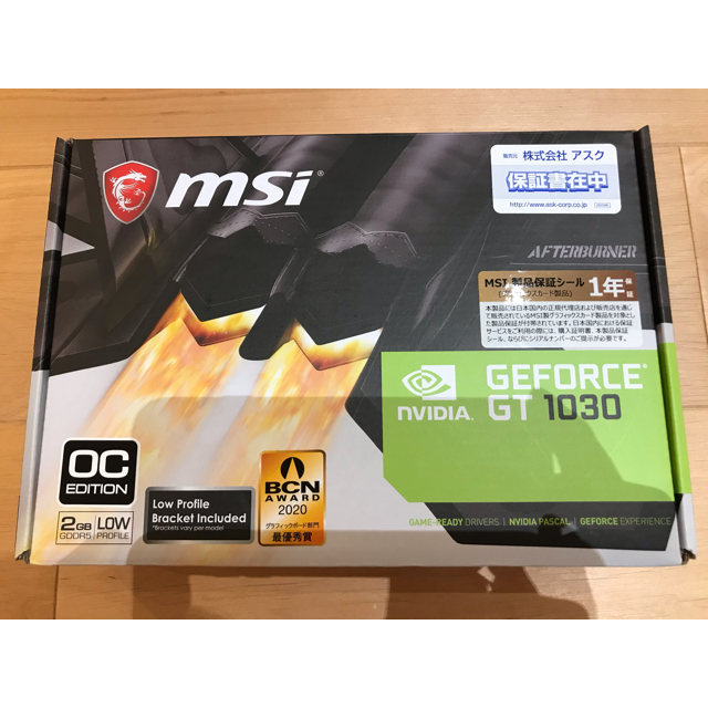 グラフィックスボード　MSI GeForce GT 1030 2G LP OC