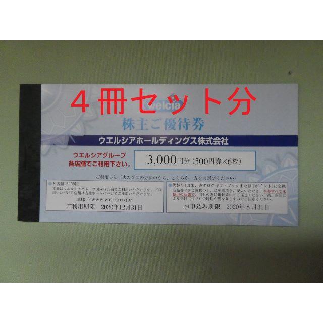 ウエルシア 株主優待 12000円分優待券/割引券