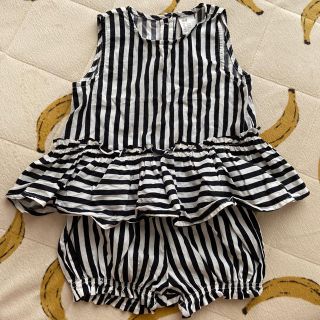 エイチアンドエム(H&M)の美品♥︎H&Mbabyセットアップ♥︎(ロンパース)