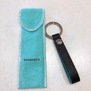 ティファニー(Tiffany & Co.)のTiffany ティファニー　レザーストラップ付きキーリング(キーホルダー)