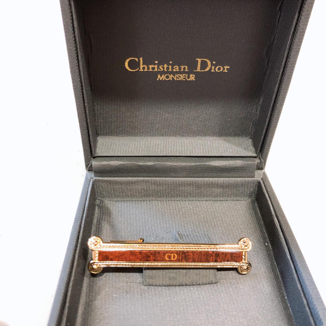 Christian Dior(クリスチャンディオール)のDior ネクタイピン　ブラウン　ゴールド メンズのファッション小物(ネクタイピン)の商品写真