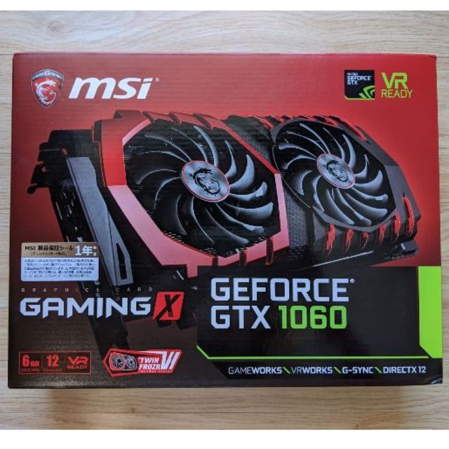 GeForce GTX 1060 GAMING X 6GPCパーツ