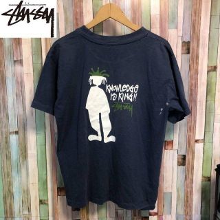 ステューシー(STUSSY)の90's ビンテージ STUSSY クラウンデザイン Tシャツ(Tシャツ/カットソー(七分/長袖))