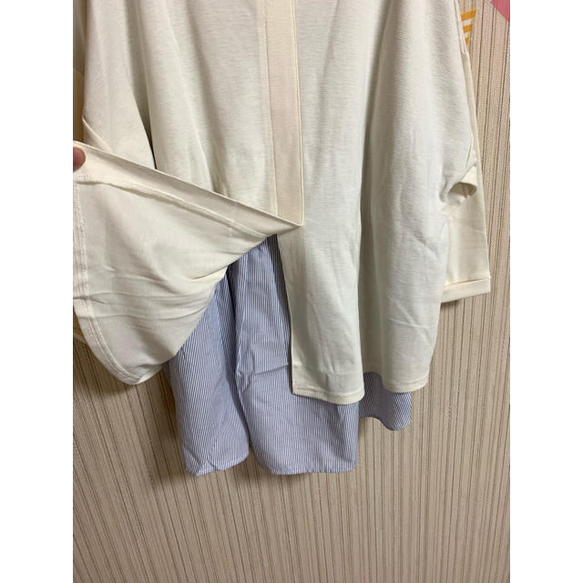STUDIO CLIP(スタディオクリップ)のリップルストライプカットソー♡未使用品 レディースのトップス(Tシャツ(長袖/七分))の商品写真