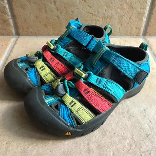 キーン(KEEN)のKEEN  ニューポートサンダル18.5cm  ブルー系　アウトドア　川遊び(サンダル)