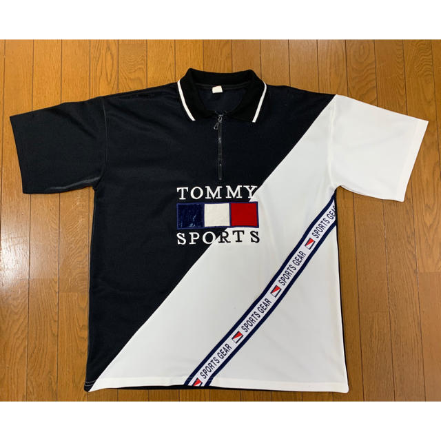 TOMMY HILFIGER(トミーヒルフィガー)のトミースポーツ ビックポロシャツ ブート品 USA製 着画あり メンズのトップス(ポロシャツ)の商品写真