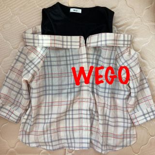 ウィゴー(WEGO)のWEGO 肩あきレイヤードチェック(シャツ/ブラウス(半袖/袖なし))