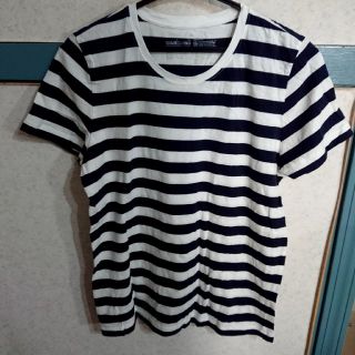 ムジルシリョウヒン(MUJI (無印良品))のボーダークルーネック半袖Ｔシャツ(Tシャツ(半袖/袖なし))