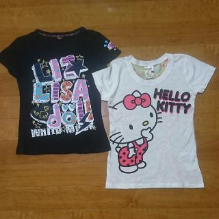 ハローキティ(ハローキティ)のLIZ LIZA doll&HELLO KITTY 半袖TシャツMサイズ2枚組(Tシャツ(半袖/袖なし))