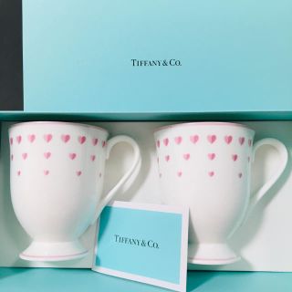 ティファニー(Tiffany & Co.)のティファニー　ペアマグカップ　ピンクハート(グラス/カップ)