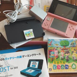 ニンテンドー3DS(ニンテンドー3DS)の3DS 本体＋とびだせどうぶつの森＋延長バッテリーケースセット(携帯用ゲーム機本体)