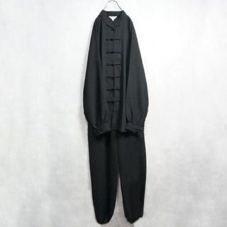 Big size セットアップ チャイナシャツ ブラック(シャツ)