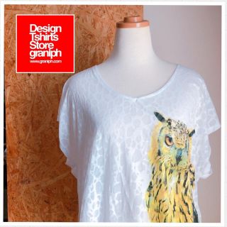 グラニフ(Design Tshirts Store graniph)のかつらちゃんとしつか様専用＊graniph＊フクロウTシャツ(Tシャツ(半袖/袖なし))