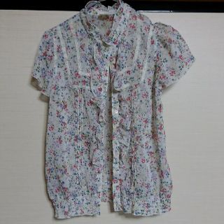 レトロガール(RETRO GIRL)の花柄シアーブラウス(シャツ/ブラウス(半袖/袖なし))