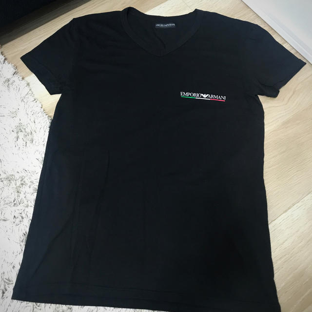 Emporio Armani(エンポリオアルマーニ)のエンポリオアルマーニ半袖Tシャツ(黒) メンズのトップス(Tシャツ/カットソー(半袖/袖なし))の商品写真