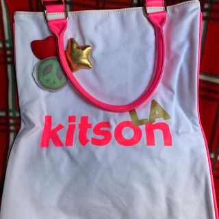 キットソン(KITSON)のkitson トートバッグ ホワイト/ピンク 新品！(トートバッグ)