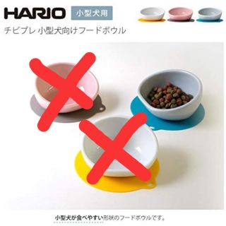 ハリオ(HARIO)のアクビママ様専用　HARIO フードボウル  チビプレ　ブルーグレー(犬)