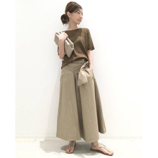 L'Appartement DEUXIEME CLASSE(アパルトモンドゥーズィエムクラス)のL'Appartement Silk*CTN ハンソデ TOPS◆カーキ レディースのトップス(ニット/セーター)の商品写真