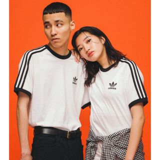 アディダス(adidas)のadidasスリーストライプTシャツ(Tシャツ/カットソー(半袖/袖なし))