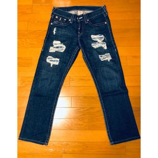 トゥルーレリジョン(True Religion)のTRUE RELIGION ストレートダメージジーンズ(デニム/ジーンズ)