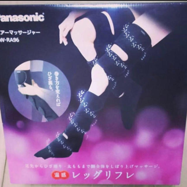 Panasonic(パナソニック)のパナソニック  レッグリフレ　長足タイプ　ブラック　美品 スマホ/家電/カメラの美容/健康(マッサージ機)の商品写真